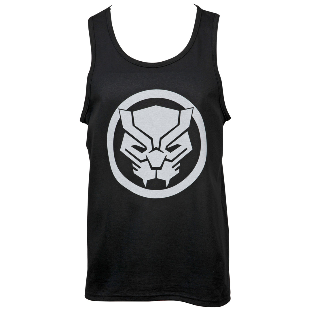 Black Panther Head Minimal Symbol Tank Top Image 1