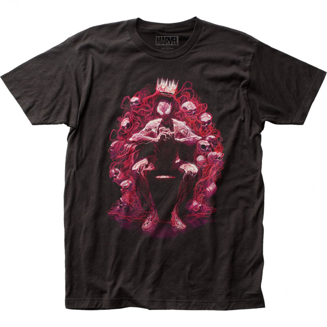 Marvel Comics Carnage on Throne of Skulls T-Shirt Image 1