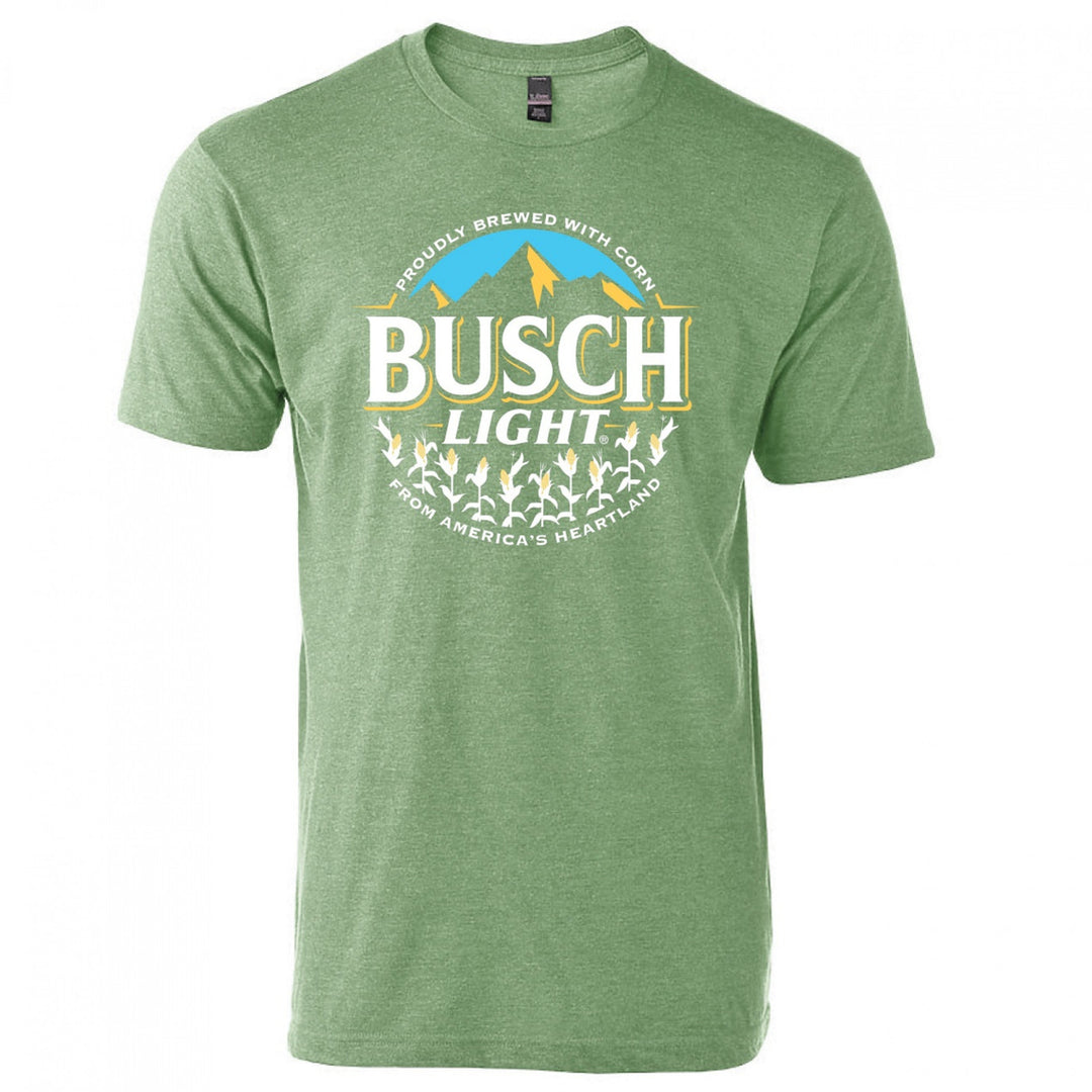 Busch Light Beer Proudly Brewed with Corn Circle Logo T-Shirt Image 1