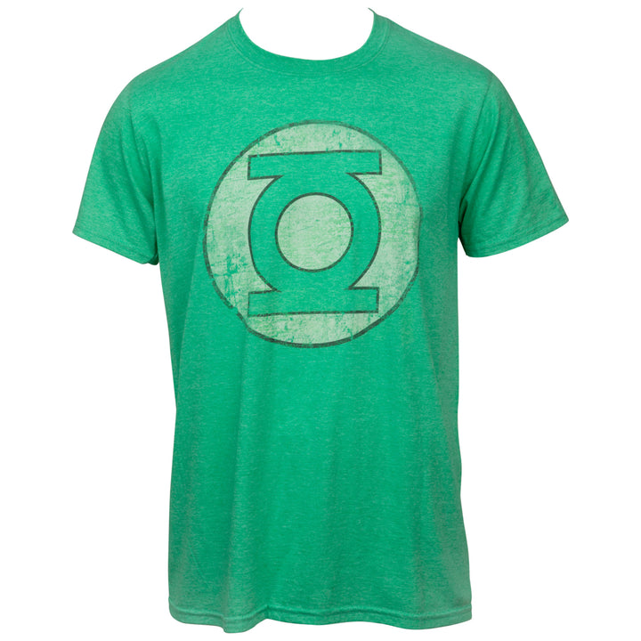 Green Lantern Symbol Distressed T-Shirt Image 1