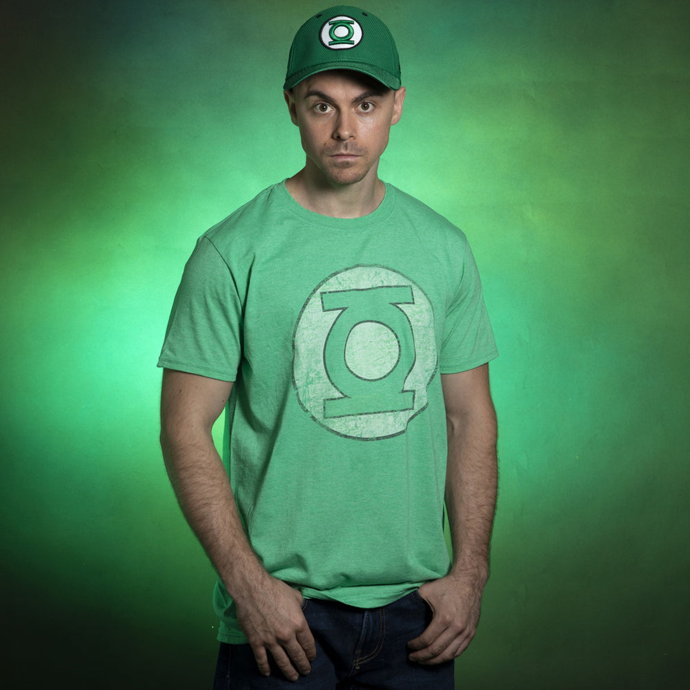 Green Lantern Symbol Distressed T-Shirt Image 2