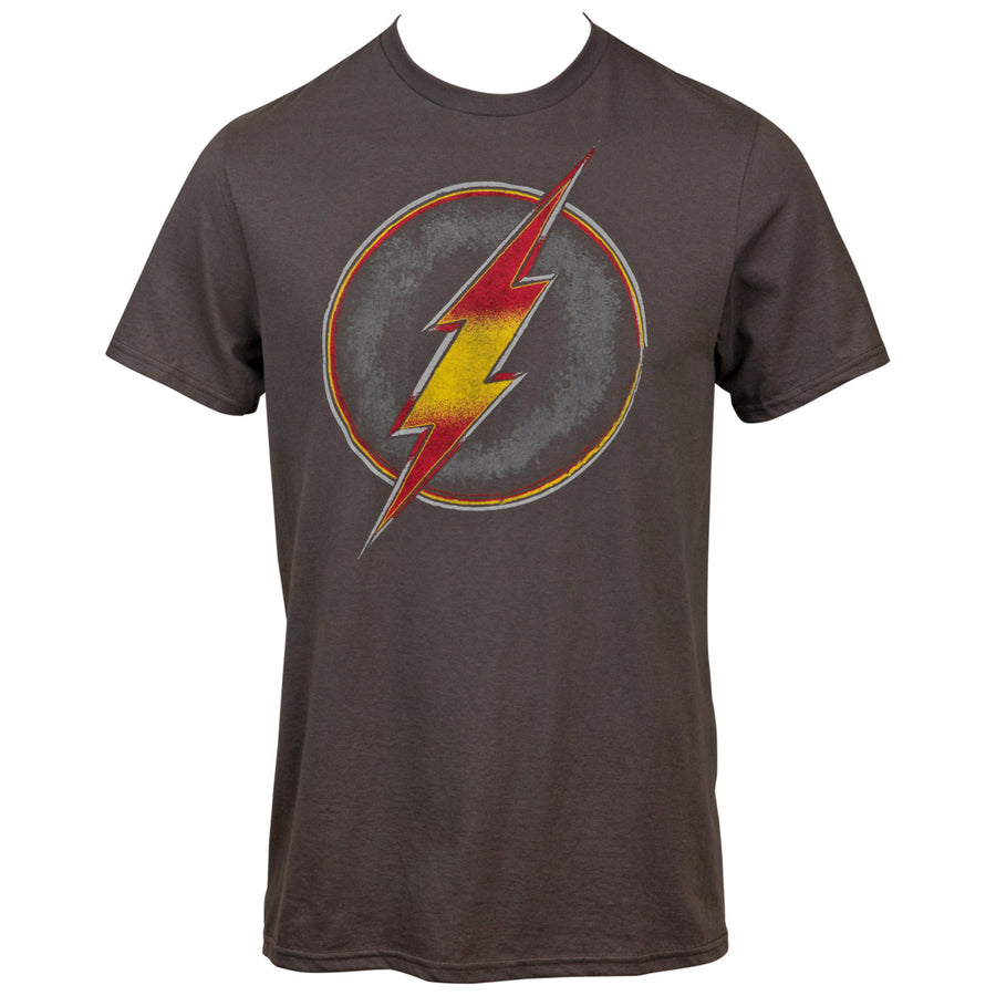 Flash Distressed Red and Yellow Symbol T-Shirt Image 1