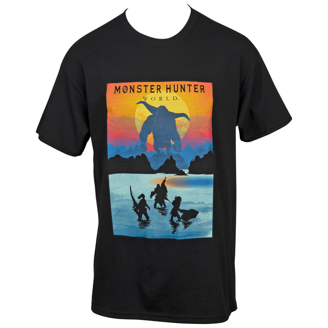 Monster Hunter Fight Scene T-shirt Image 1