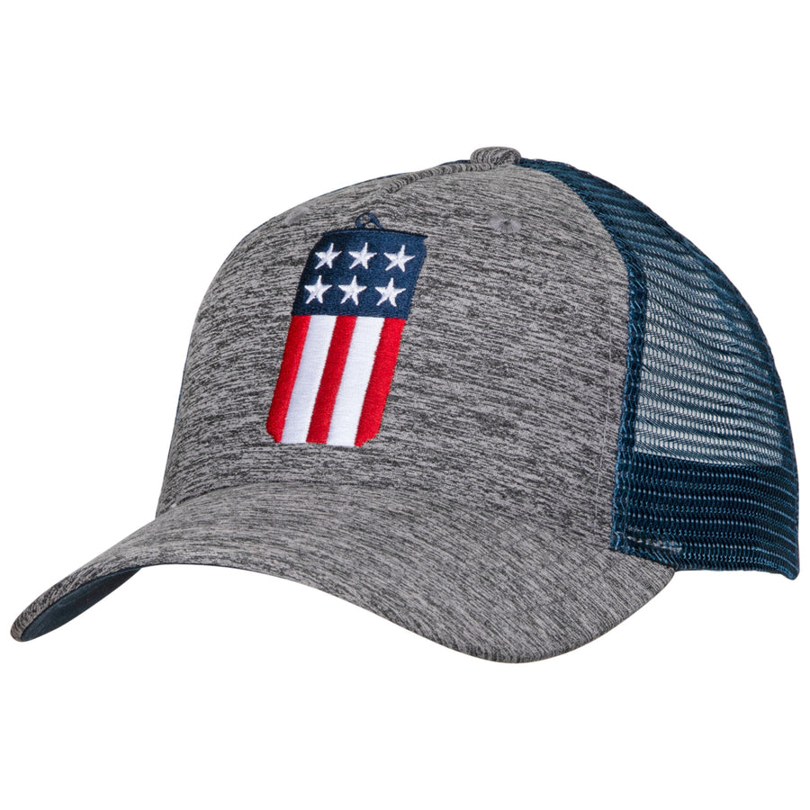 Miller Lite Patriotic Beer Can Trucker Snapback Hat Image 1