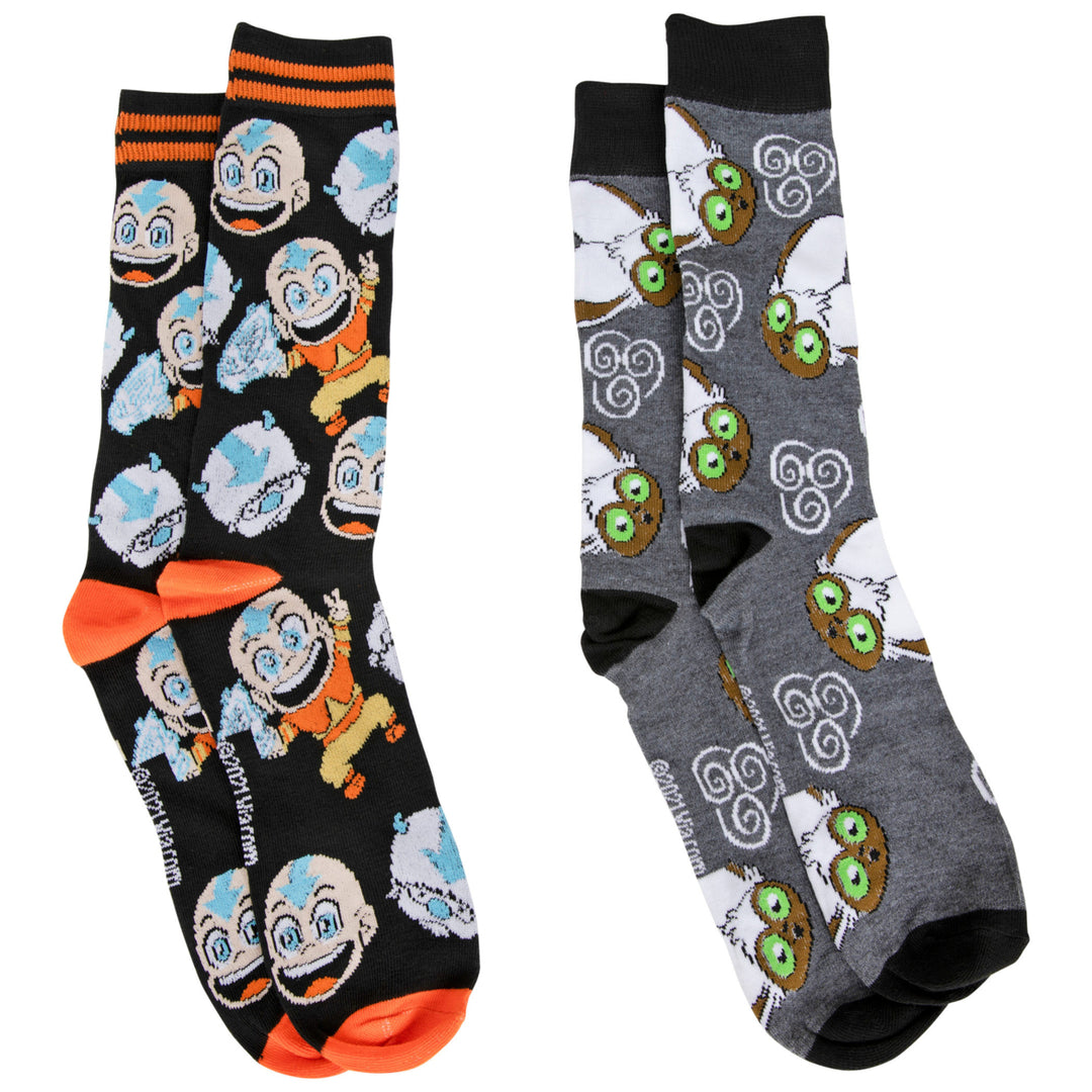 Avatar: The Last Airbender Characters 2-Pair Pack of Crew Socks Image 1