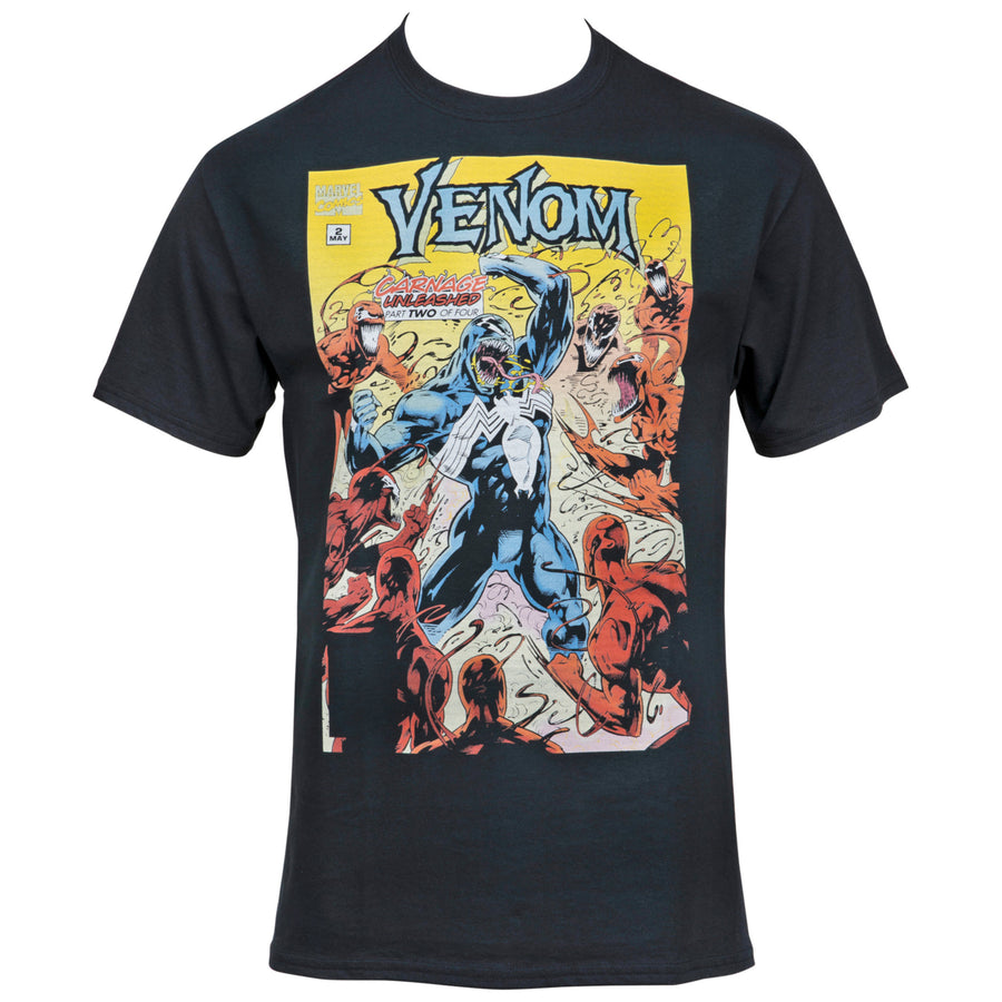 Venom VS Carnage Symbiotes Comic Cover T-Shirt Image 1