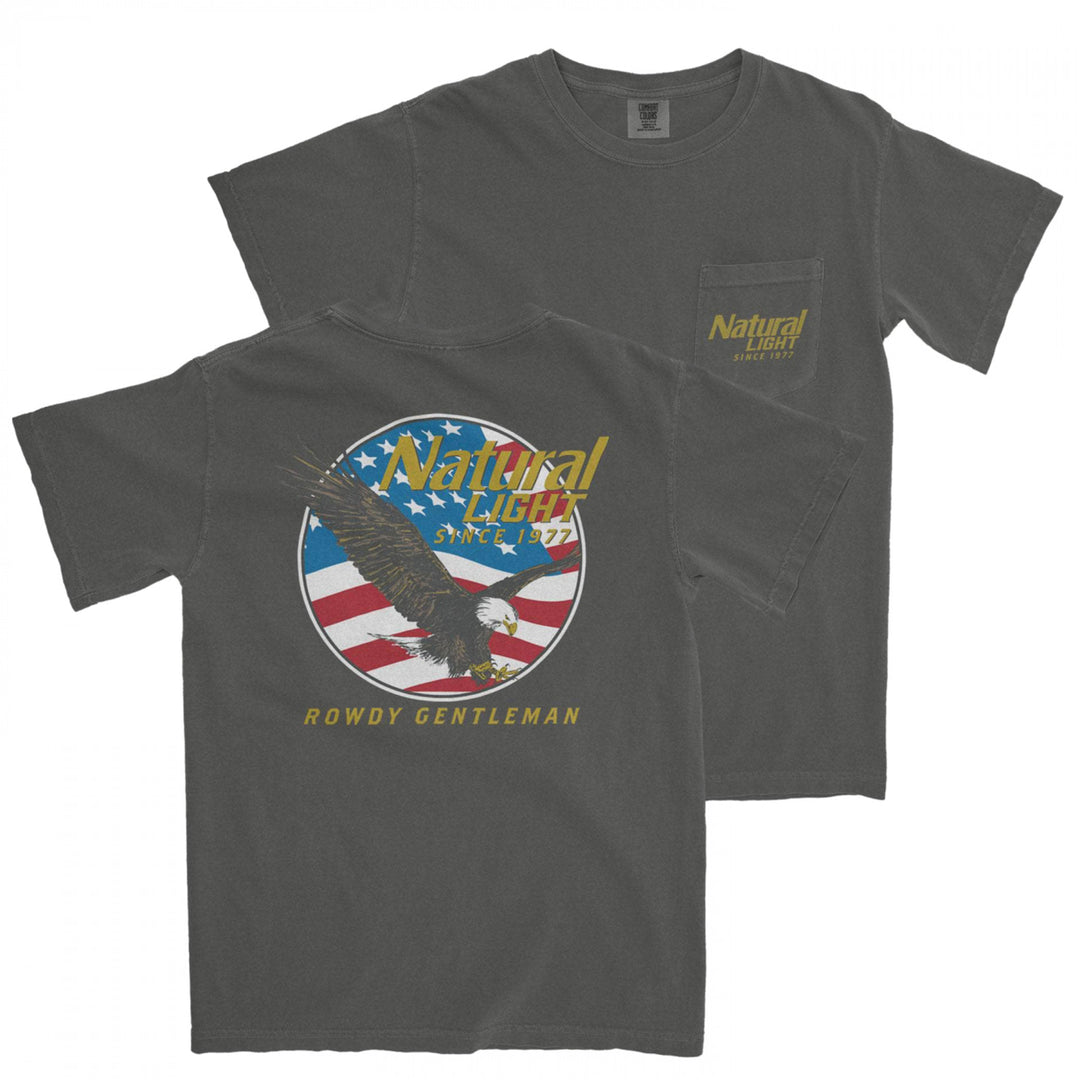 Natural Light Since 1977 Rowdy Gentleman Pocket T-Shirt Image 1