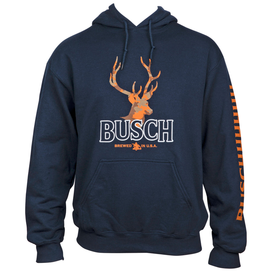 Busch Orange Hunter Camo Deer Hoodie Image 1