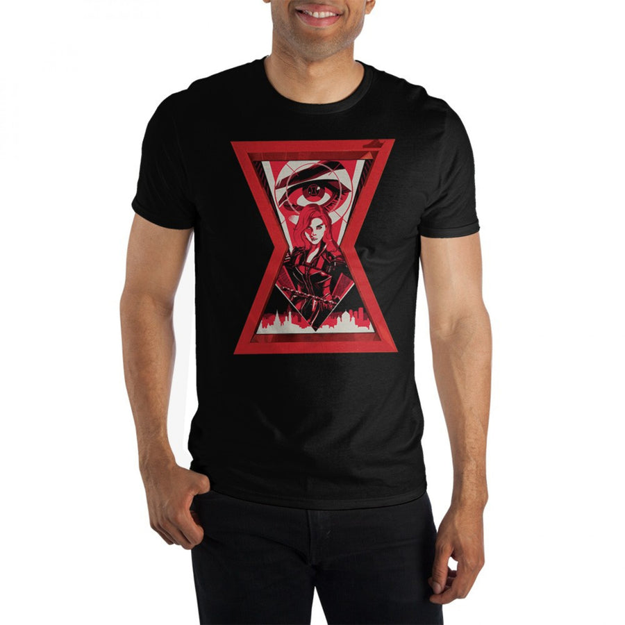 Marvel Studios Black Widow Movie Character in Symbol T-Shirt Image 1