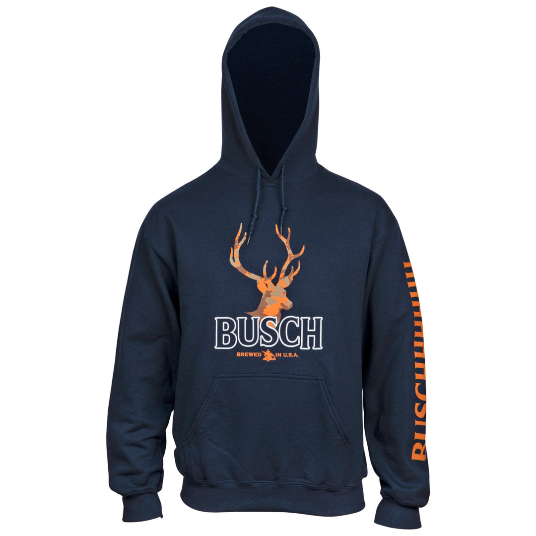 Busch Orange Hunter Camo Deer Hoodie Image 4