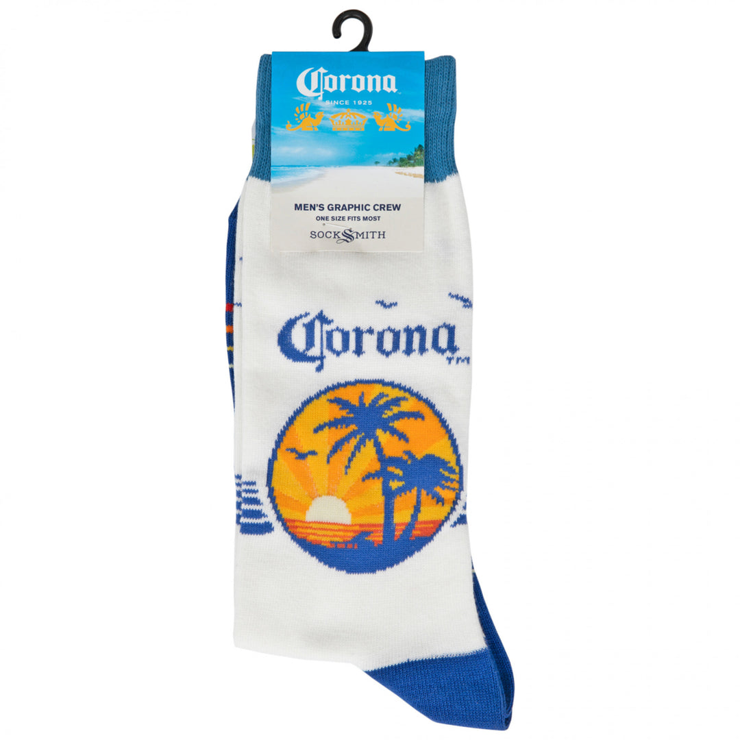 Corona Extra Summer Beach Scene Mens Socks Image 3