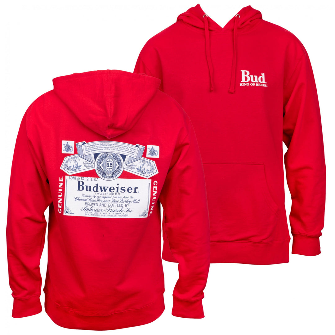 Budweiser Front and Back Print Hoodie Image 1