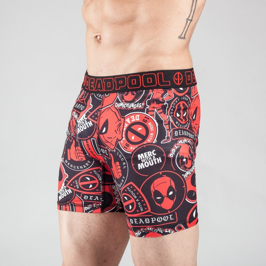 Deadpool Character and Symbols All Over Mens Underwear Boxer Briefs Image 4