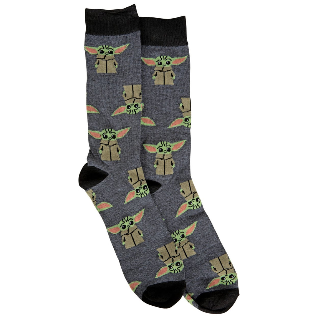 Star Wars The Child Grogu Standing All Over Crew Socks Image 1