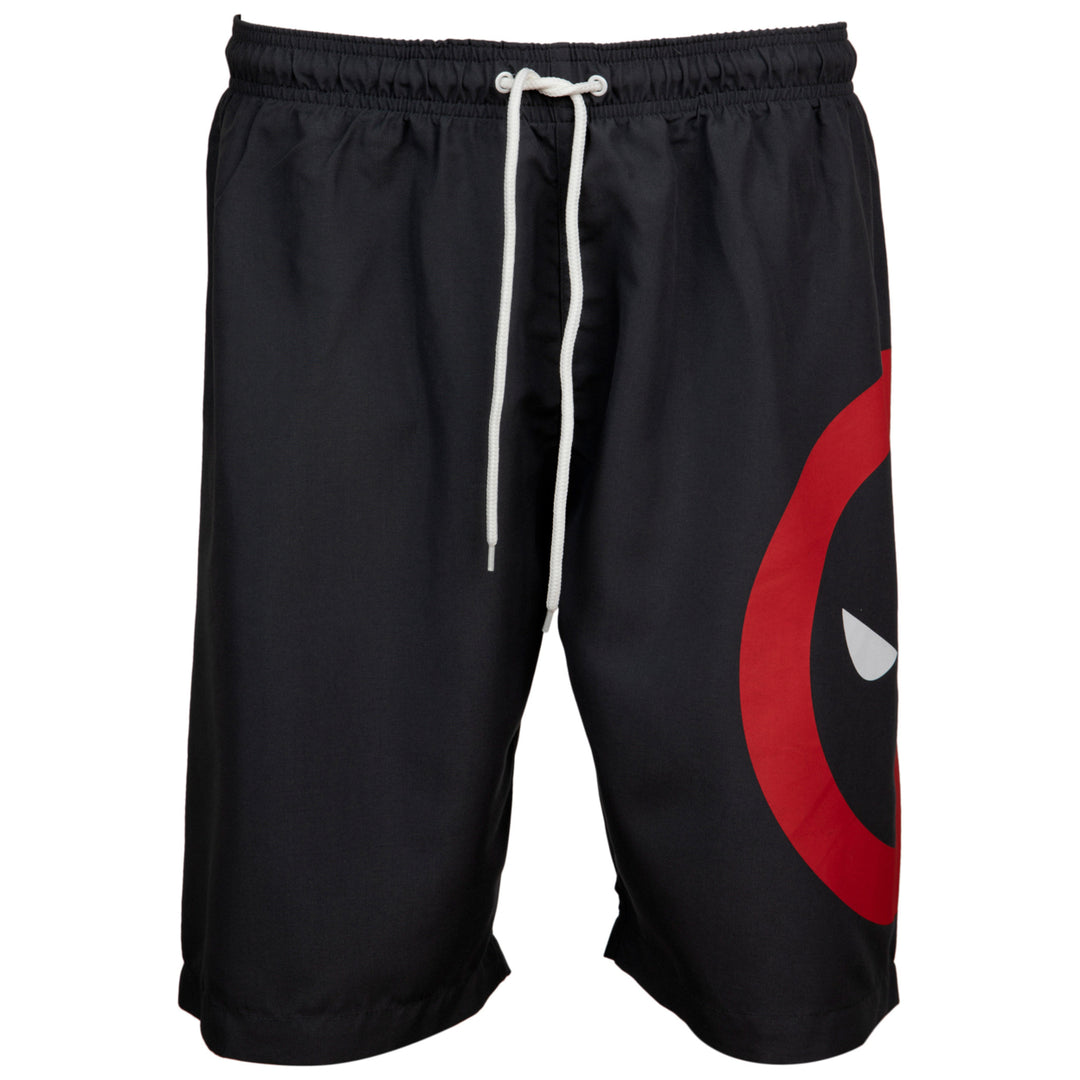 Marvel Comics Deadpool Symbol Board Shorts Image 2