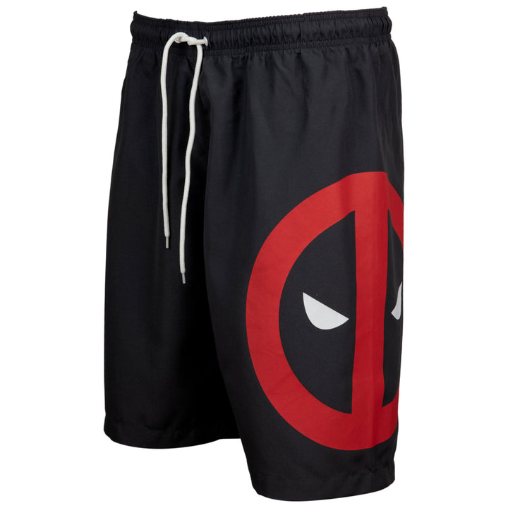 Marvel Comics Deadpool Symbol Board Shorts Image 1