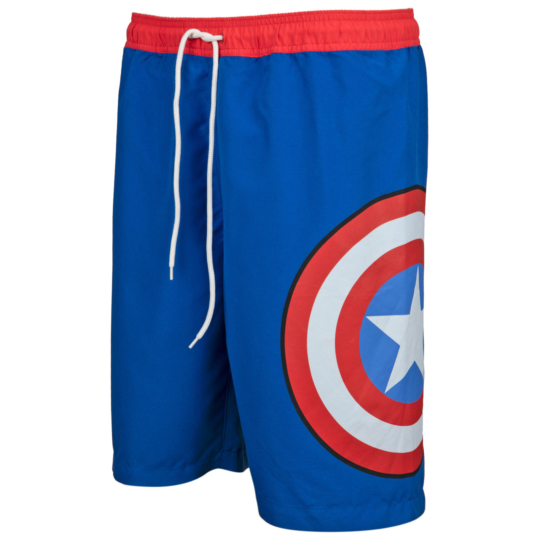 Captain America Shield Logo Board Shorts Image 4