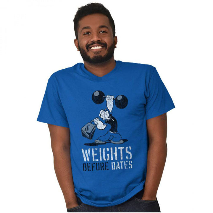 Popeye The Sailor Man Character Weights Before Dates T-Shirt Image 3