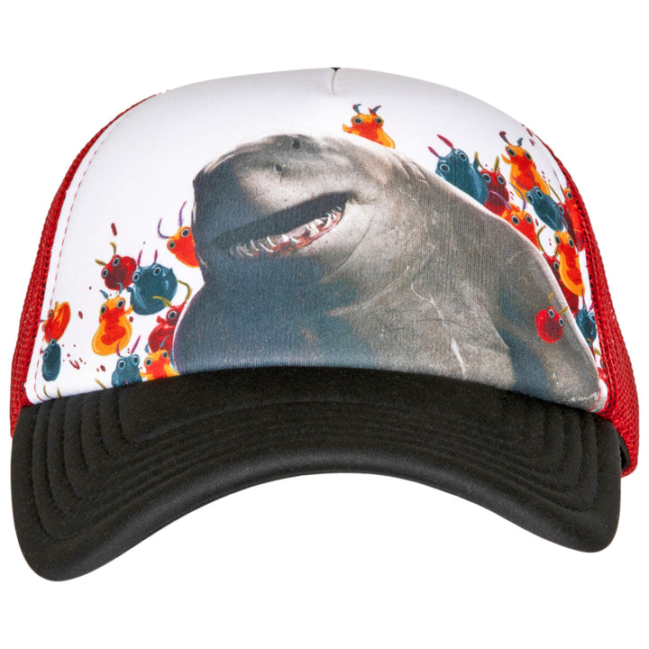 The Suicide Squad King Shark Red Mesh Snapback Adjustable Hat Image 2