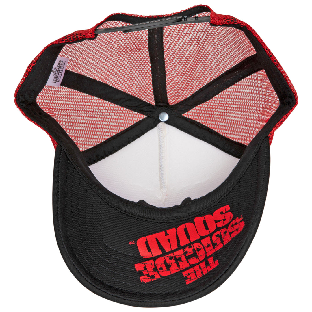 The Suicide Squad King Shark Red Mesh Snapback Adjustable Hat Image 4