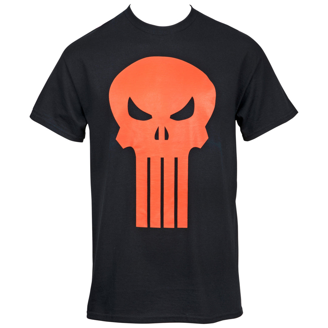 Marvel Punisher Logo In Red T-Shirt Image 1