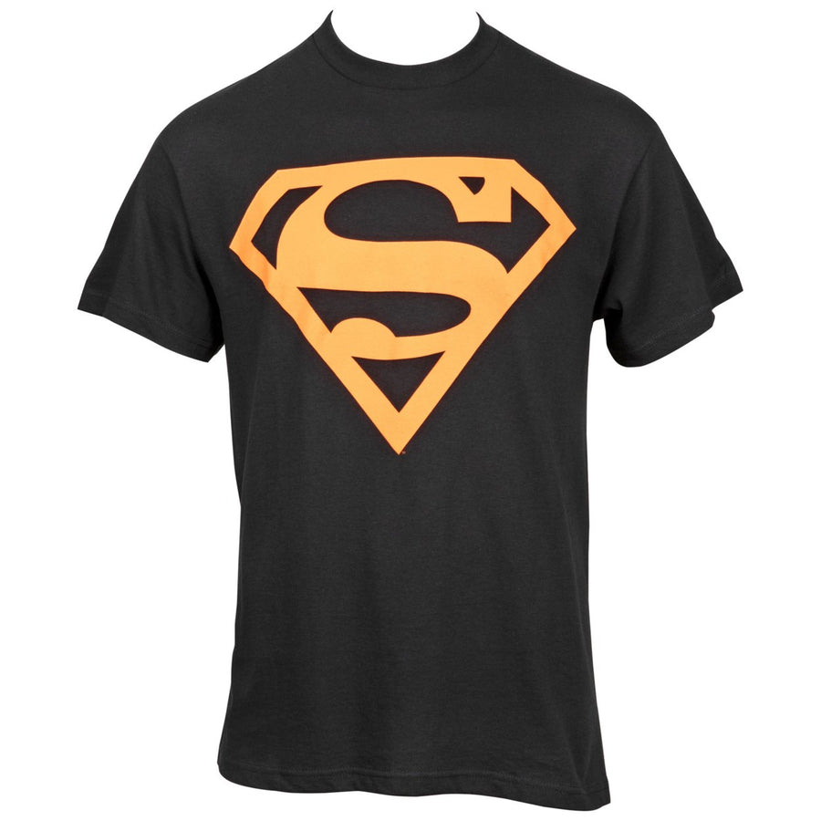 DC Comics Superman Logo In Orange T-Shirt Image 1