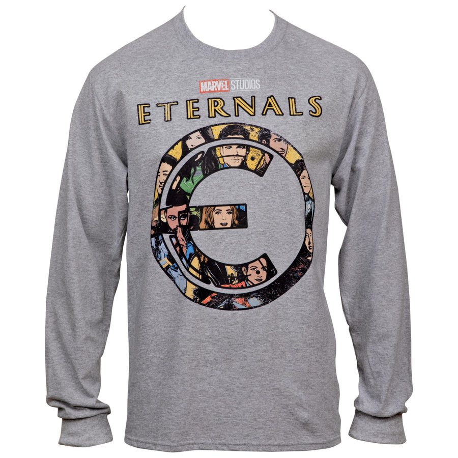 Marvel The Eternals Symbol Classic Characters Profiles Long Sleeve T-Shirt Image 1