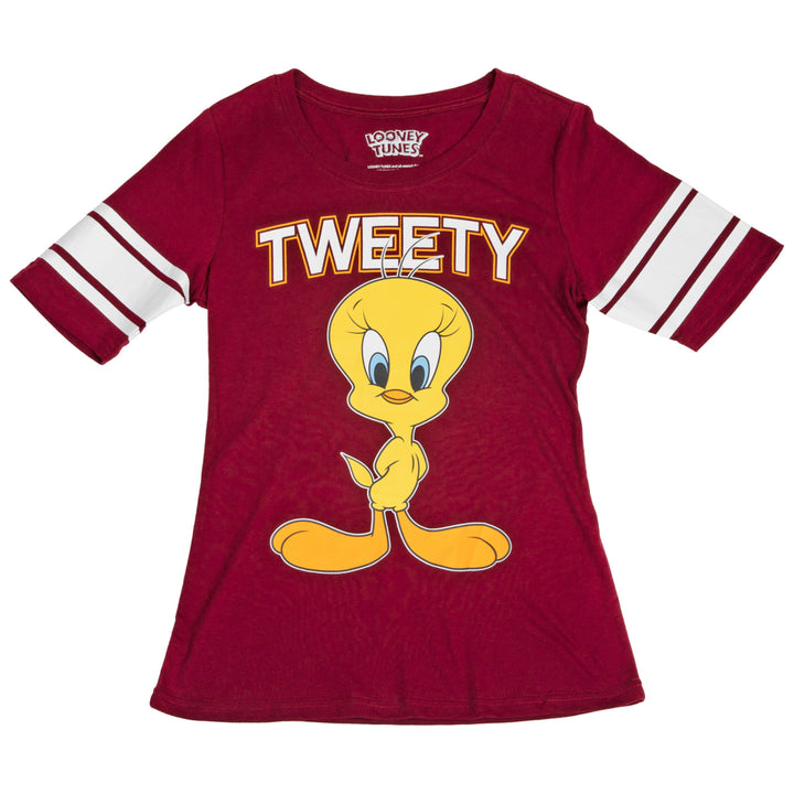 Looney Tunes Tweety Bird Front and Back Print Womens T-Shirt Image 2