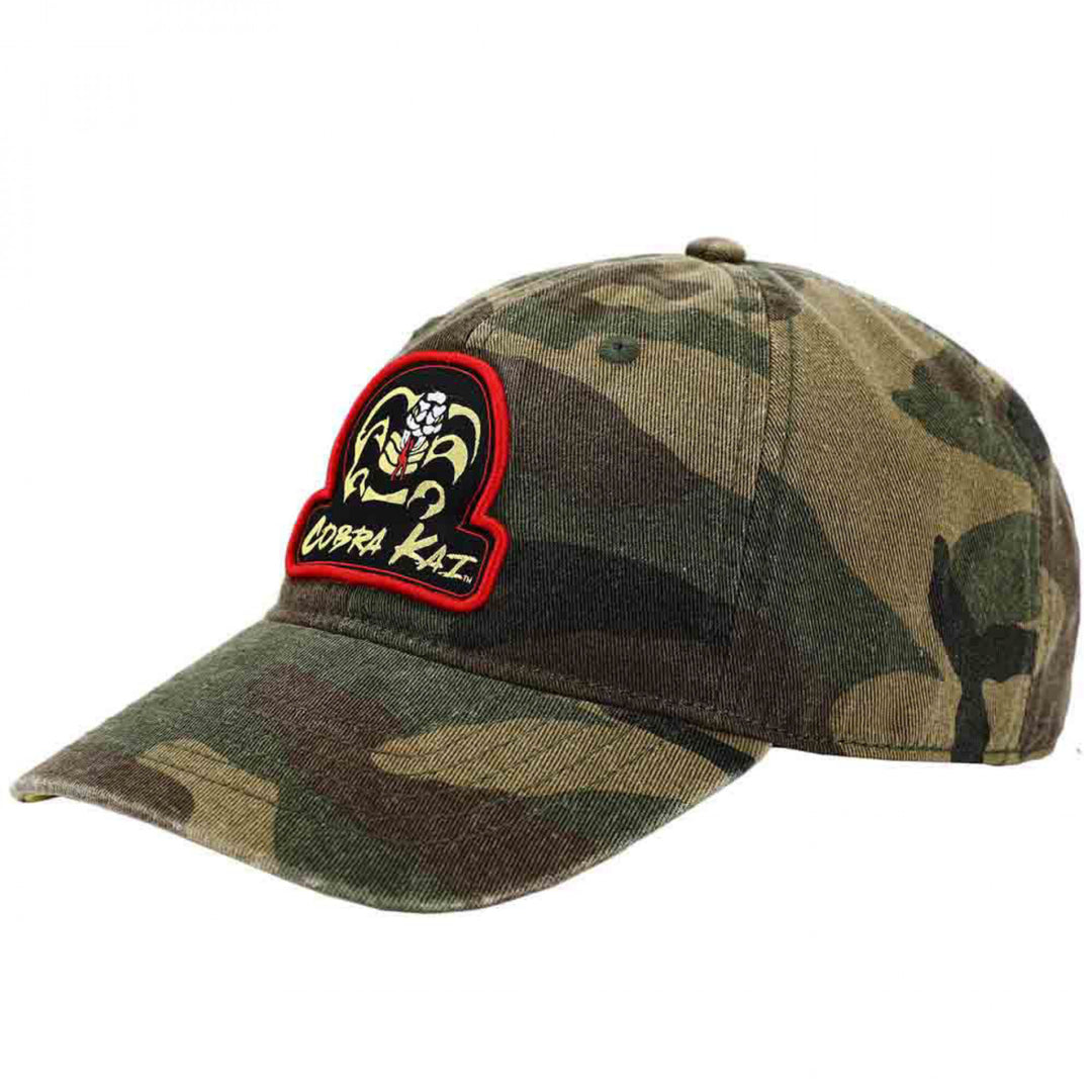 The Karate Kid Cobra Kai No Mercy Camo Adjustable Hat Image 1