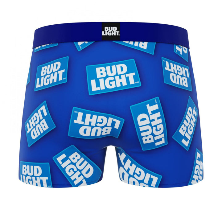 Crazy Boxer Bud Light Repeating Logo Mens Boxer Briefs Image 3