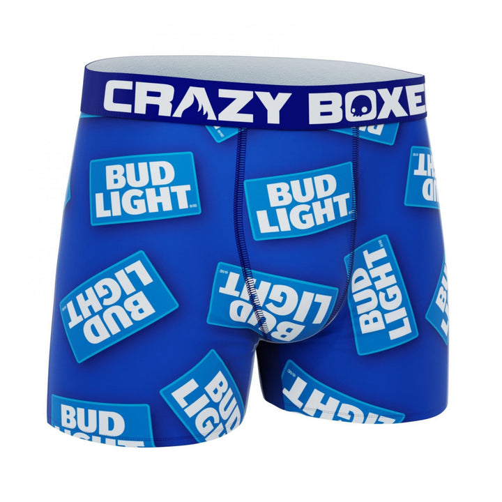 Crazy Boxer Bud Light Repeating Logo Mens Boxer Briefs Image 4