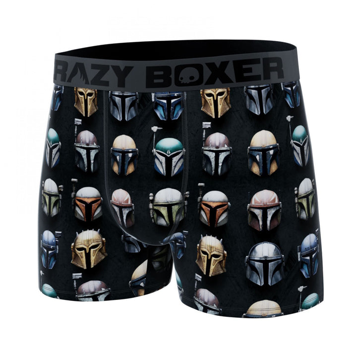 Crazy Boxers Star Wars The Mandalorian Helmets All Over Print Mens Boxer Briefs Image 2