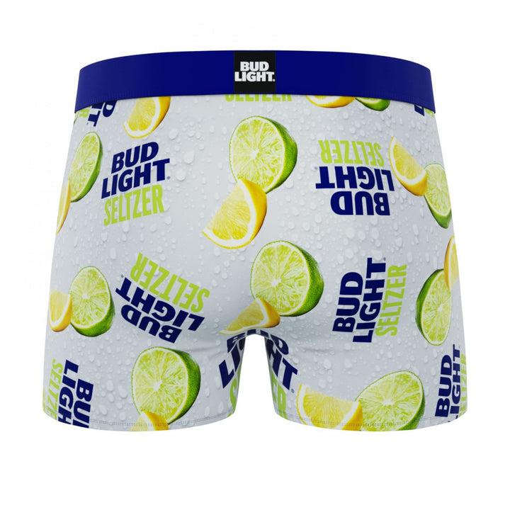 Crazy Boxer Bud Light Lime and Seltzer Logos and Cans Mens Boxer Briefs 2-Pack Image 3