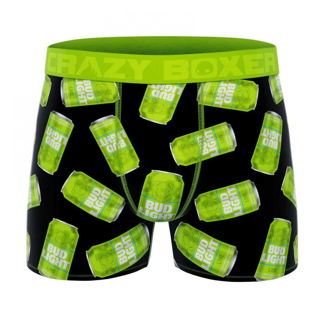 Crazy Boxer Bud Light Lime and Seltzer Logos and Cans Mens Boxer Briefs 2-Pack Image 4