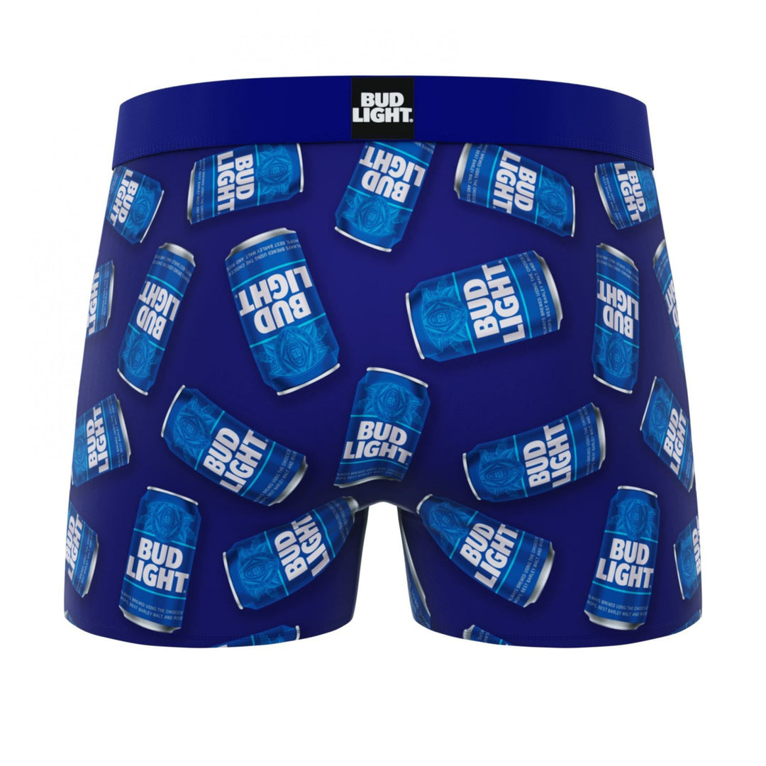 Crazy Boxers Bud Light Cans All Over Print Mens Boxer Briefs Image 3