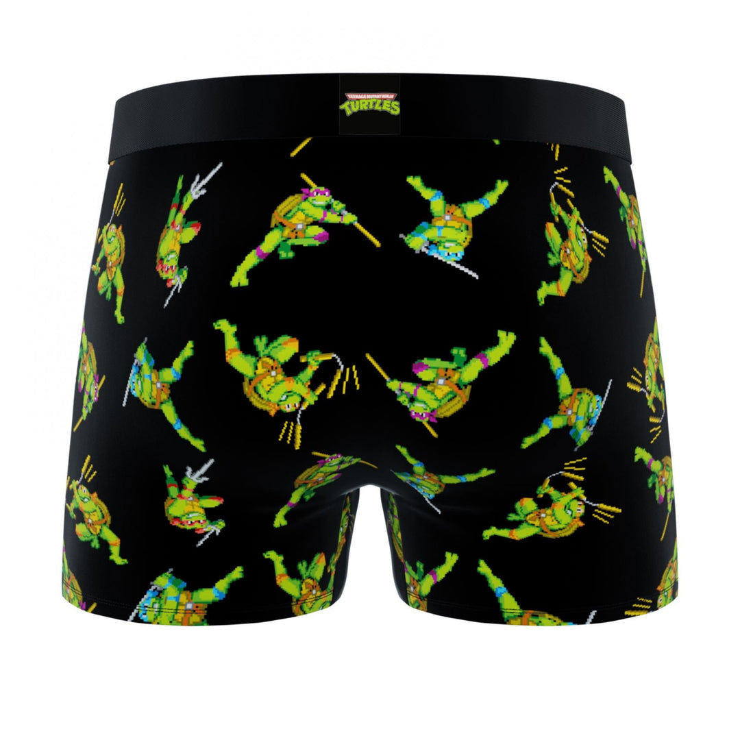 Crazy Boxer Teenage Mutant Ninja Turtles Pixel Sprites All Over Mens Boxer Briefs Image 3