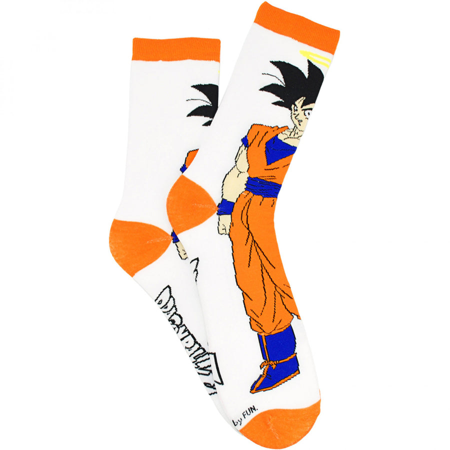 Dragon Ball Z Son Goku Character Crew Sock Image 1