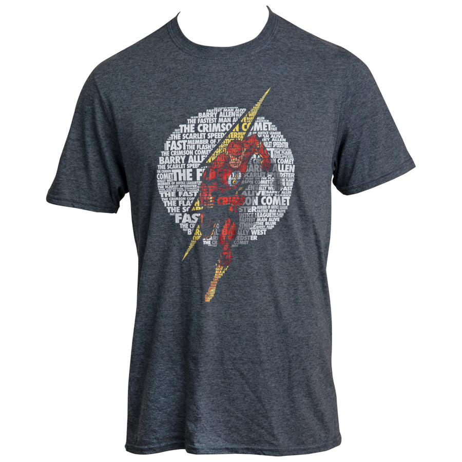 DC Comics The Flash Nickname Character T-Shirt Image 1