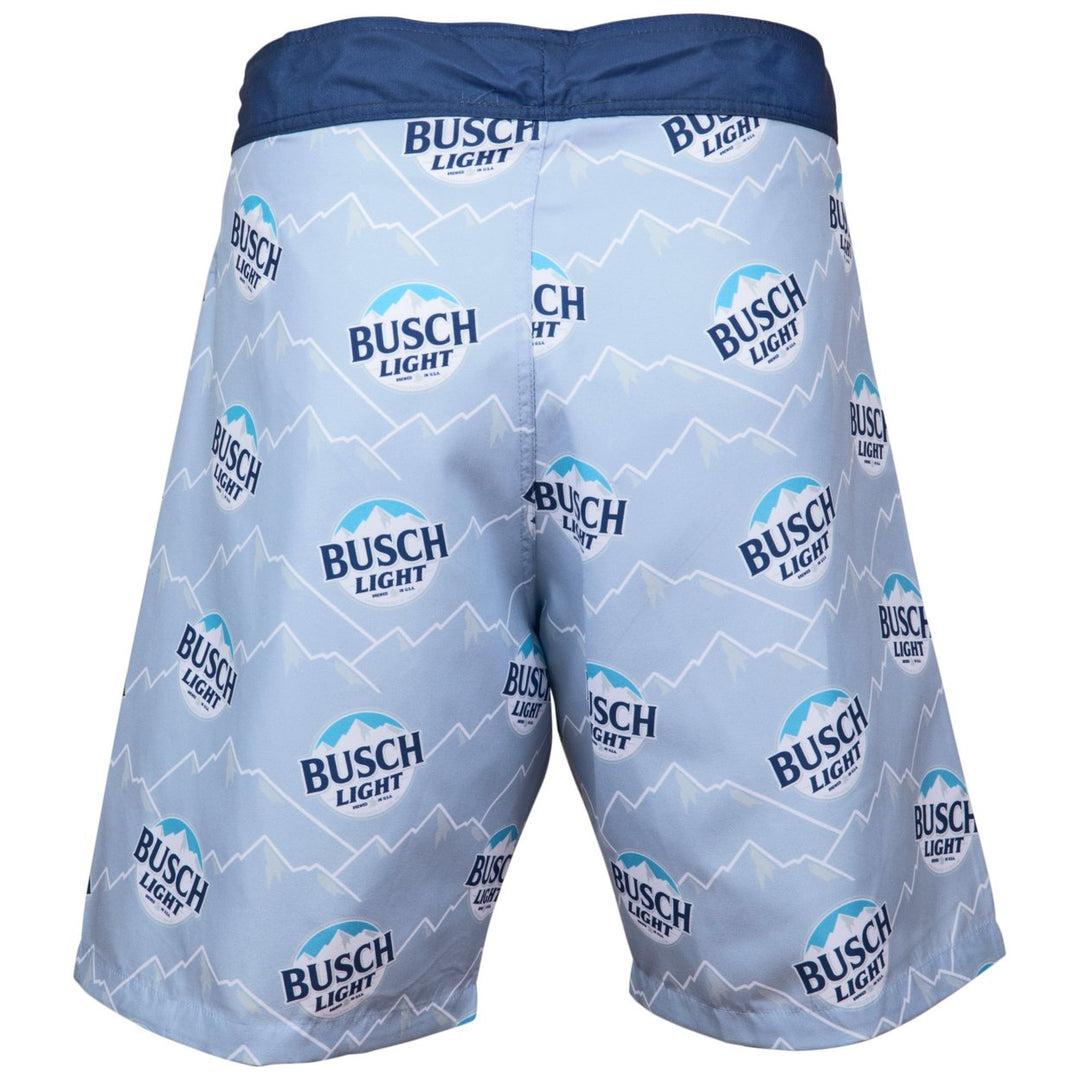 Busch Light Logo and Mountain Range All Over Print Board Shorts Image 4