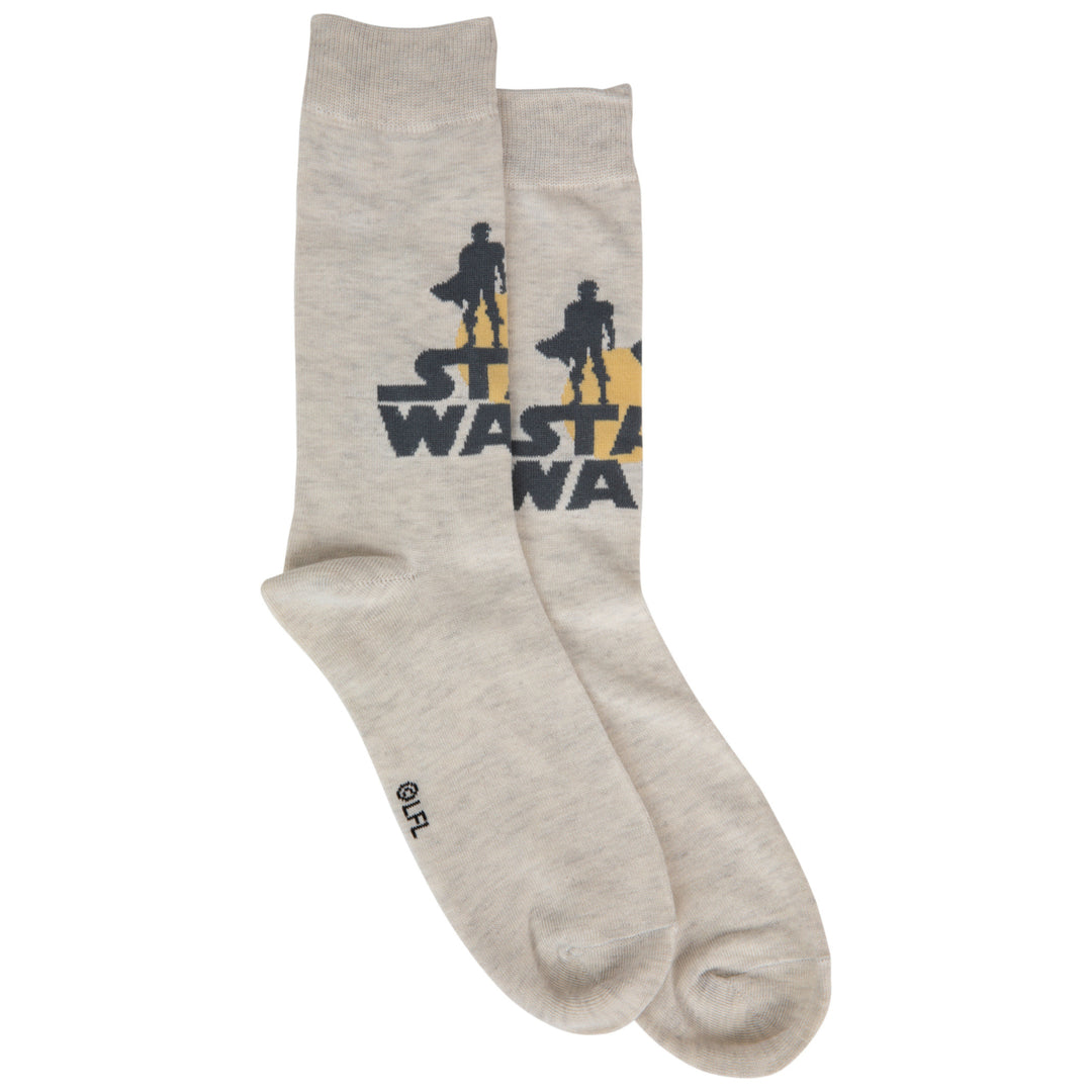 Star Wars Jedi Master Silhouette at Sunset Crew Socks Image 1