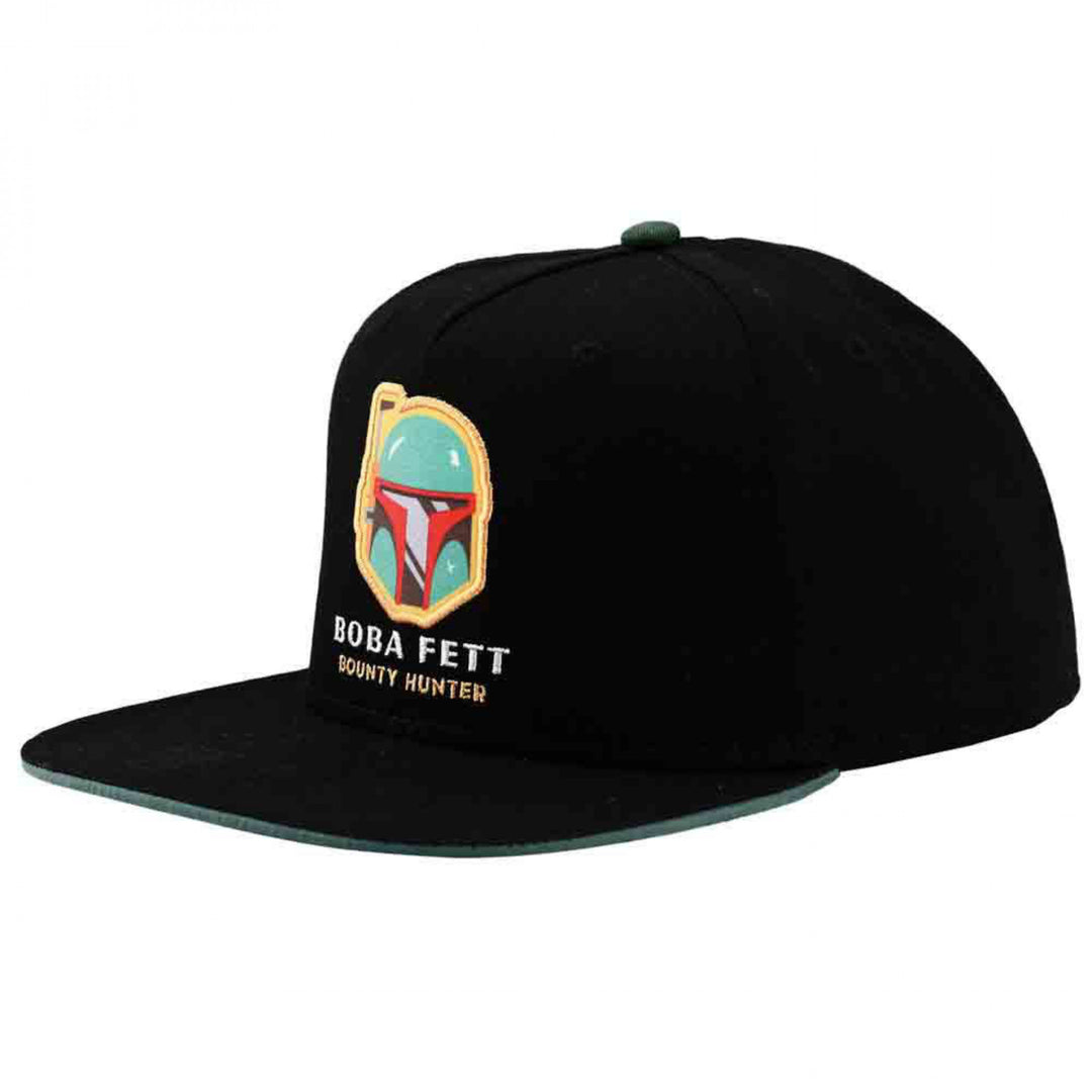 Star Wars Boba Fett Bounty Hunter Embroidered Youth Flat Bill Snapback Image 1