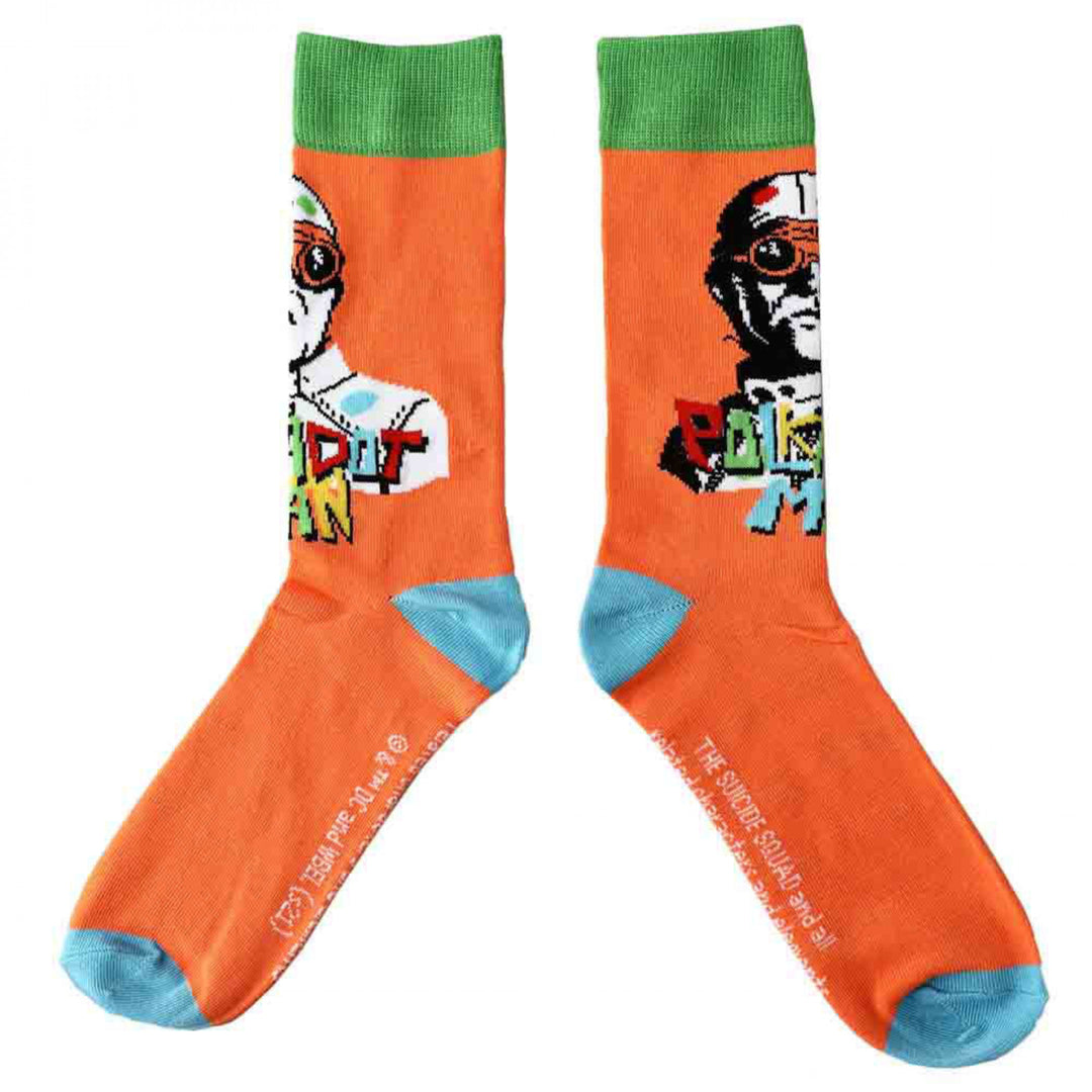 DC Comics The Suicide Squad Variety Characters Mixed Art Crew Socks 5-Pack Image 4