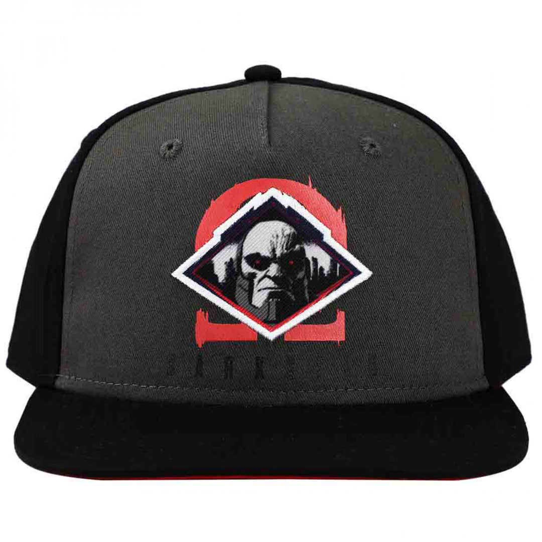 DC Comics Justice League Darkseid Patch Youth Flat Bill Snapback Hat Image 3