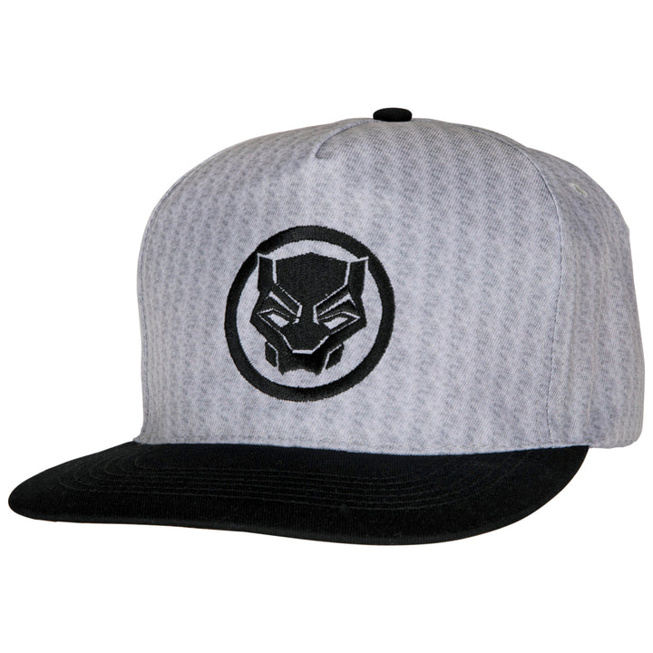 Marvel Comics Black Panther Embroidery Symbol Reflective Flat Bill Hat Image 1