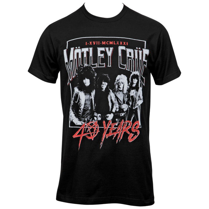 Motley Crue 40 Years Front and Back T-Shirt Image 1