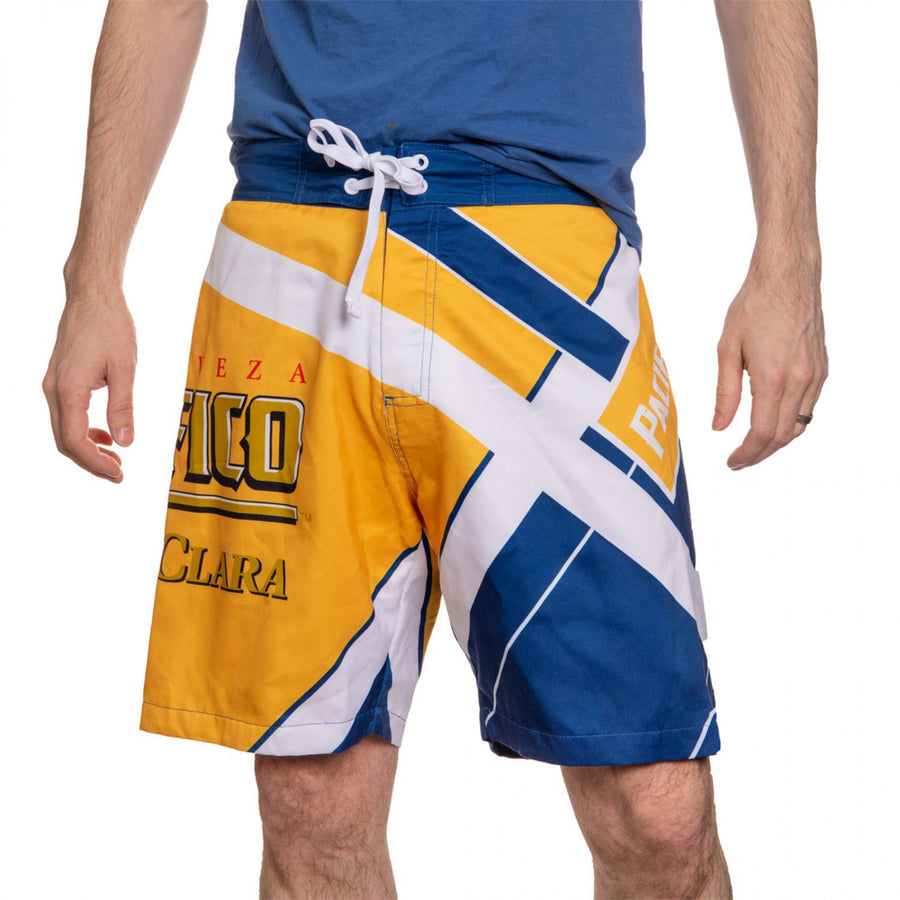 Pacifico Cerveza Clara Classic Gold Board Shorts Image 1