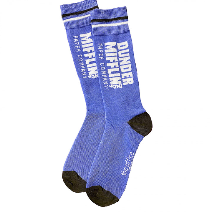 The Office Dunder Mifflin Logo Crew Socks Image 2