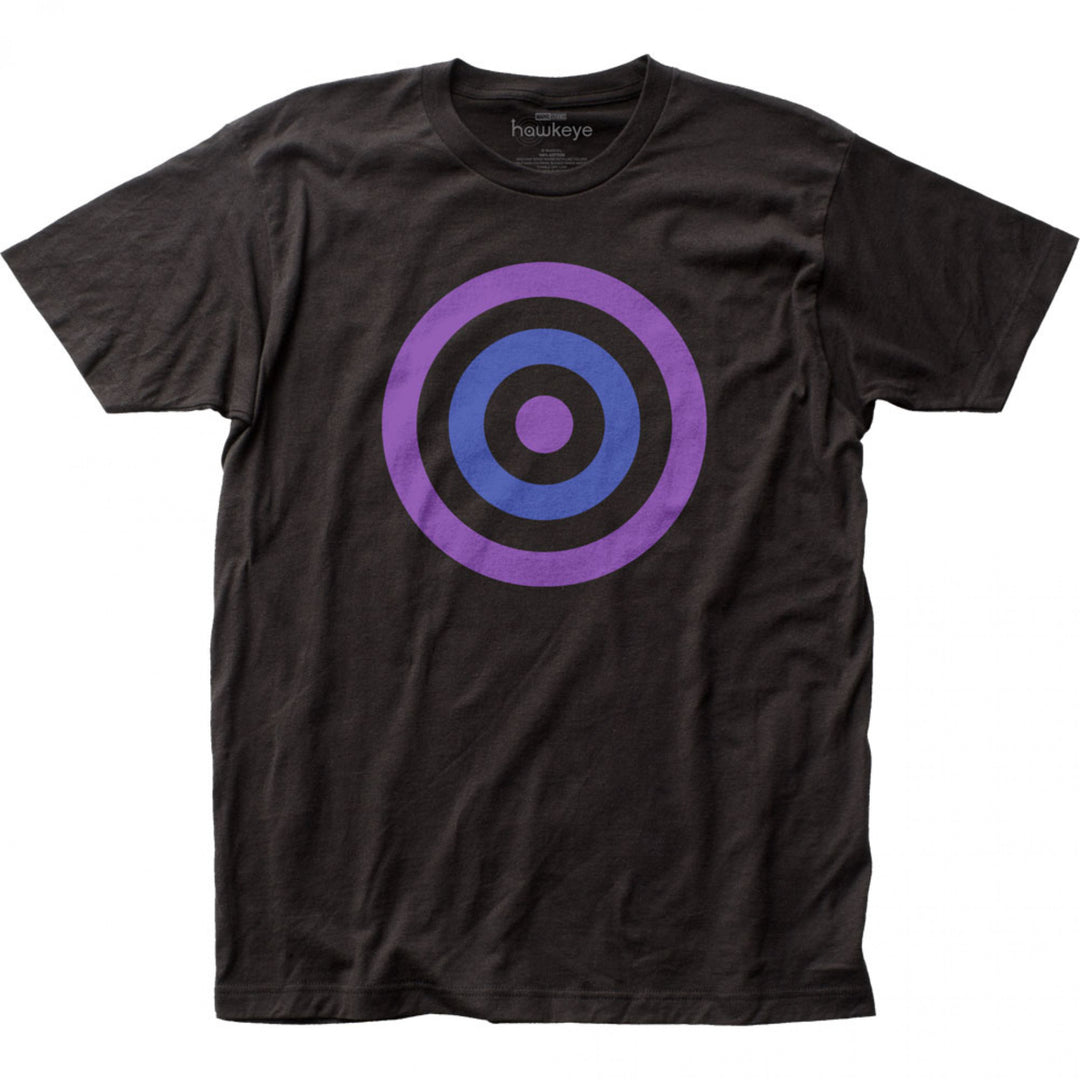 Marvel Studios Hawkeye Series Bullseye Symbol Black T-Shirt Image 1