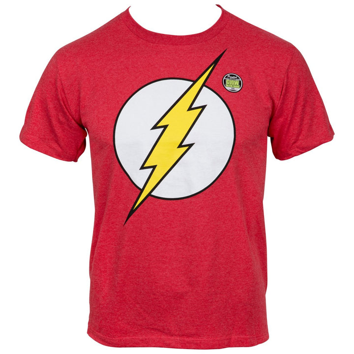 DC Comics The Flash Symbol Glow Ink Youth T-Shirt Image 3
