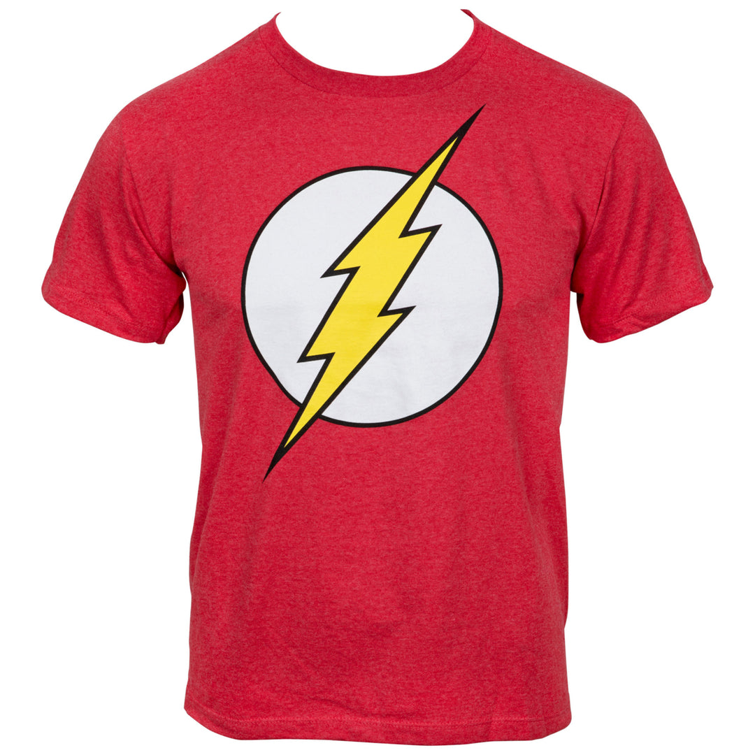 DC Comics The Flash Symbol Glow Ink Youth T-Shirt Image 1